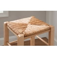 thumbnail image 6 of Linon Ivica Backless Wood Bar Stool, 29" Seat Height, Natural Finish with Natrual Handwoven Rush Seat, 6 of 14