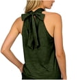 thumbnail image 2 of Women'S Sleeveless Halter Top，Elegant Business Work Sleeveless Top Undershirt Shirts Summer Casual Halter Solid Color Breathable Sleeveless, 2 of 7