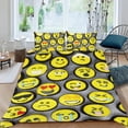 thumbnail image 2 of Emoji Conjunto de sábanas temático, trío de piezas, cómodo y amigable con la piel, diseño único, regalo de decoración para el hogar para familiares, amigos y fans,140X210cm, 2 of 6