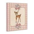 thumbnail image 2 of Stupell Industries Cottage Baby Deer Pink Gingham Canvas Art, 16 x 20, by LSR Design Studio, 2 of 8