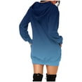thumbnail image 3 of Lindreshi Sweatshirts for Women Loose Fit with Hood Women's Fashion Gradient Hooded Pullover Pocket Thin Guards Dress Hooded Dress, 3 of 5