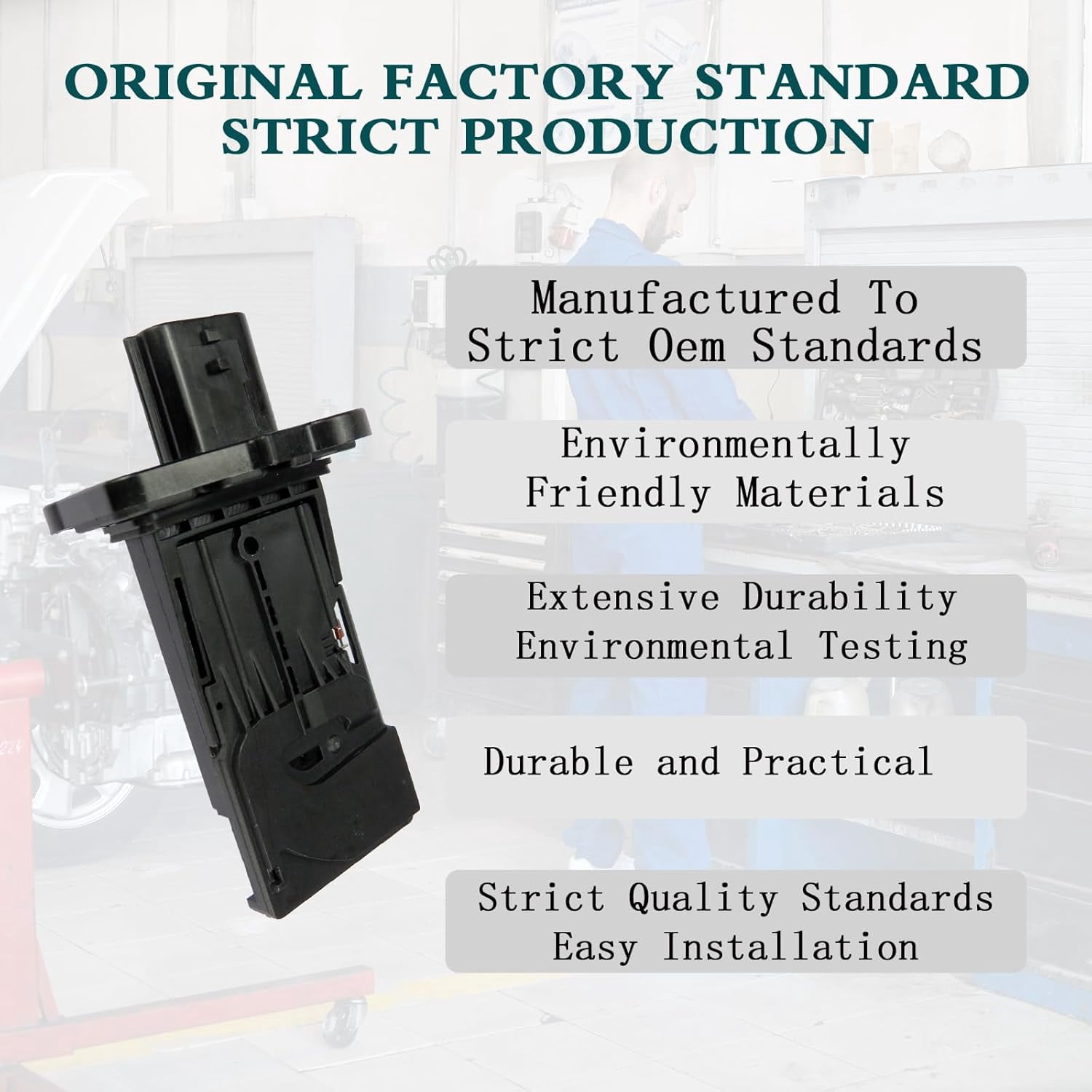 FTMUKF 22680-3VA0A Mass Air Flow MAF Sensor for 2015-2018 Nissan Altim, 2016 Maxima 2015-2018 Murano, 2016 Pathfinder, 2015-2017 Quest 3.5L V6 Gas, 2014-2016 Rogue 2.5L L4 Gas, MAF0123