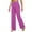 Purple, variant on Arlun Stylish Loose Solid Color High Waist Straight Leg Pants with Pockets Womens Soft Comfortable Elastic Waisted Basic Sports Leisure for Daily Commuter Wear White XL