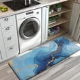 thumbnail image 3 of Blue Marble Gold Line Pattern Kitchen Rug Mat,Kitchen Runner Rugs Non Skid Washable,Decorative Kitchen Floor Mats for Kitchen,Sink,Laundry,17"x47.2", 3 of 7