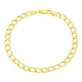 thumbnail image 2 of Nuragold 14K Real Yellow Gold Cuban Curb Link Chain Bracelet 7"-9" (2mm-7.5mm) Italian Jewelry for Men & Women, 2 of 19
