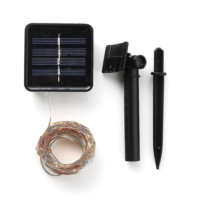 Guirnaldas de luces solares de 12m, 100led/22m, 200 Led, guirnalda impermeable para exteriores, lámpara navideña para decoración de jardín