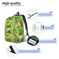 thumbnail image 4 of Naloa Cute Green Frog Canvas Backpack for Men Women Rucksack Casual Travel Daypack College Tote Satchel Bookbag for Teens-Medium, 4 of 7