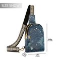 thumbnail image 2 of FORMRS Womens Crossbody Sling Bag Travel Daypack Shoulder Chest Backpack, Dark Star Map, 2 of 7