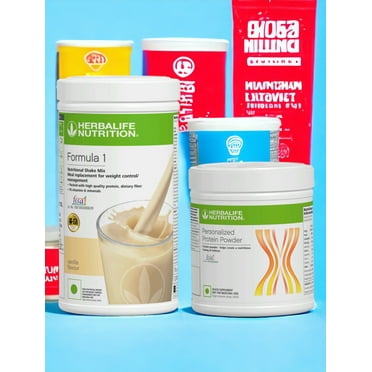 HEBLIFE NUTRITION SHAKE MIX-VANILLA AND PROTEIN POWDER-200GM (PACK OF 2)