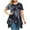 Gray, variant on ZZwxWA Womens Plus Size Casual Tunic Tops Summer Short Sleeve Shirts for Women Flowy Hankerchief Hemline Tie Dye