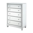 thumbnail image 3 of Elegant Decor Reflexion 5 Drawer 48" Mirrored Chest in Antique Silver, 3 of 14