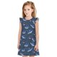 thumbnail image 1 of Balery Cartoon Shark Camisón de princesa para niñas, pijama de algodón con mangas abullonadas, suave y bonito.-Medium, 1 of 6