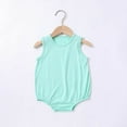 thumbnail image 2 of Sngxgn Solid Short Sleeve Baby Girl Bodysuits Cotton Cartoon Baby Clothes Soft Outfits(Green,73), 2 of 8