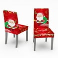 thumbnail image 1 of Cubierta de silla elástica todo incluido con estampado de decoración navideña, cubierta para mesa de comedor y silla Wmkox8yii  HFSH5194, 1 of 1