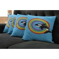 thumbnail image 2 of Ambesonne Animal Throw Pillow Cover 4 Pack, Rainbow Round and Whale, 20", Multicolor, 2 of 6