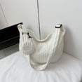 thumbnail image 3 of Bolso de hombro con diseño de nubes y flores abullonadas para mujer, estilo elegante, bolso cruzado sencillo de lona para verano, 3 of 5