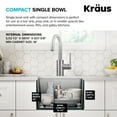 thumbnail image 7 of KRAUS Fairlane 15” Undermount Single Bowl 18-Gauge Stainless Steel Kitchen Bar Sink, 7 of 7