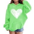 thumbnail image 3 of Mercatoo Girls Oversized Heart Hoodies Fall Winter Trendy Pullover Hoodie Pocket Personalized Graphic 𝐇ooded Sweatshirts, 3 of 5