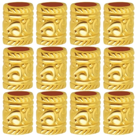 100pcs European Large Hole Tube Spacer Beads Alloy Column Barrel Loose Beads Bulk Metal Spacers Handmade Accessories for DIY Bracelet Jewelry Making Supplies Decor, Bright Golden