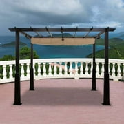 Garden Winds Windsor Pergola Replacement Canopy Top 10' x 10' x 8' Beige RipLock Fabric Pergola