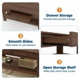 thumbnail image 3 of Coffee Table with Drawer, 47.2" Center Table with Storage Shelf, Farmhouse Coffee Tables Long Living Room Furniture, Sturdy and Easy to Clean, 3 of 6