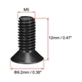 thumbnail image 3 of Uxcell M5 x 12mm Tornillo Phillips Sujetador Placa de Zinc Negro 50 Paquete, 3 of 5
