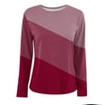 thumbnail image 4 of Brglopf Womens Long Sleeve Tunic Shirts Casual Solid Color V Neck Basic Tops Spring Loose Fit Pullovers Tops Tee Shirts, 4 of 4
