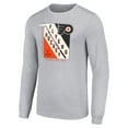 thumbnail image 2 of Men's Starter Heather Gray Philadelphia Flyers Shield Long Sleeve Graphic T-Shirt, 2 of 3