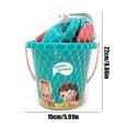 thumbnail image 3 of 18 Piece Beach Toys,Castle Barrel Bucket,Sea Animal and Traffic Sand Molds,Beach Shovel Tool Kit, Fun Outdoor Games Beach Accessories for Boys Girls, 3 of 7