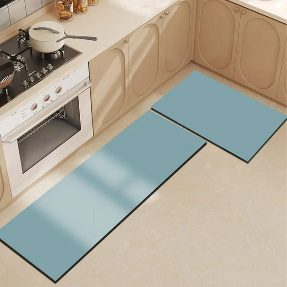 Nvzi Bathroom Rug Mat , Non-Slip Plush Shaggy Bath Carpet, Machine Wash Dry, Sea Blue,24*17inch