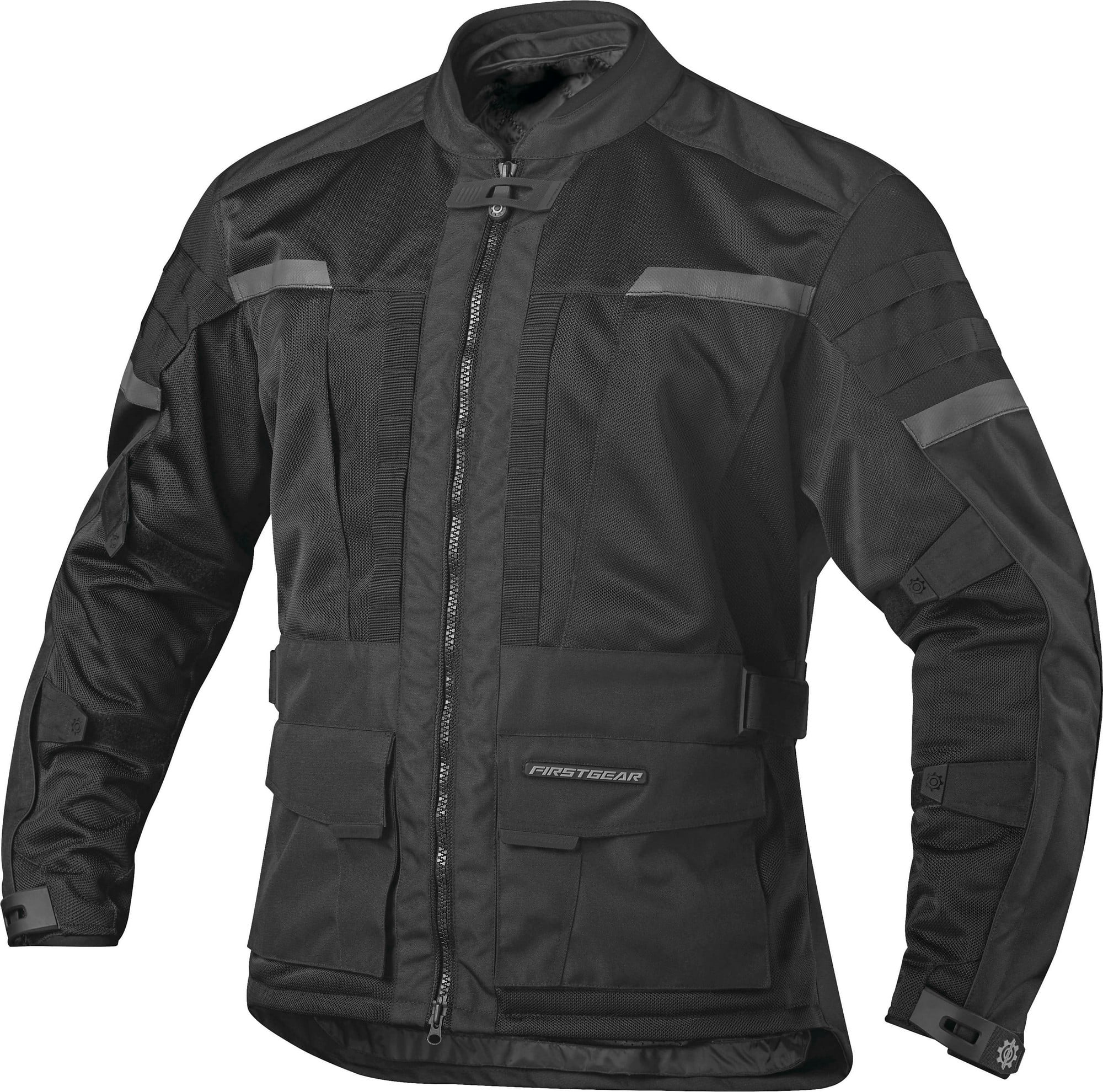 FirstGear Adventure Air Mesh Mens Textile Motorcycle Jacket Black