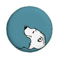 thumbnail image 1 of Waterproof Spare Wheel Cover, Polar Bear Swimming Pattern Adjustable Wheel Cover For Jeep Trailer RV SUV Car, 16 inch, 1 of 8