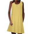 thumbnail image 7 of Lmnyox Sleeveless Mini Dress for Women Summer Casual Short Dress with Pocket Flowy Vacation Dress, 7 of 7