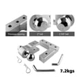 thumbnail image 4 of Aluminum 4 Levels Adjustable 6" Trailer Raise Drop W/ Tow Hook Double Ball Mount 2 Inch Standard Receiver Parts ,Dependable Strength, 4 of 6