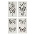 thumbnail image 1 of Unique Bargains 4 Pcs Realistic Fake Tattoos Butterfly Pattern Temporary Tatto for Adult Fluorescent Blue, 1 of 5