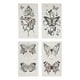 thumbnail image 1 of Tatuajes falsos realistas de 4 piezas con patrón de mariposa, tatuaje temporal para adultos en azul fluorescente, 1 of 5