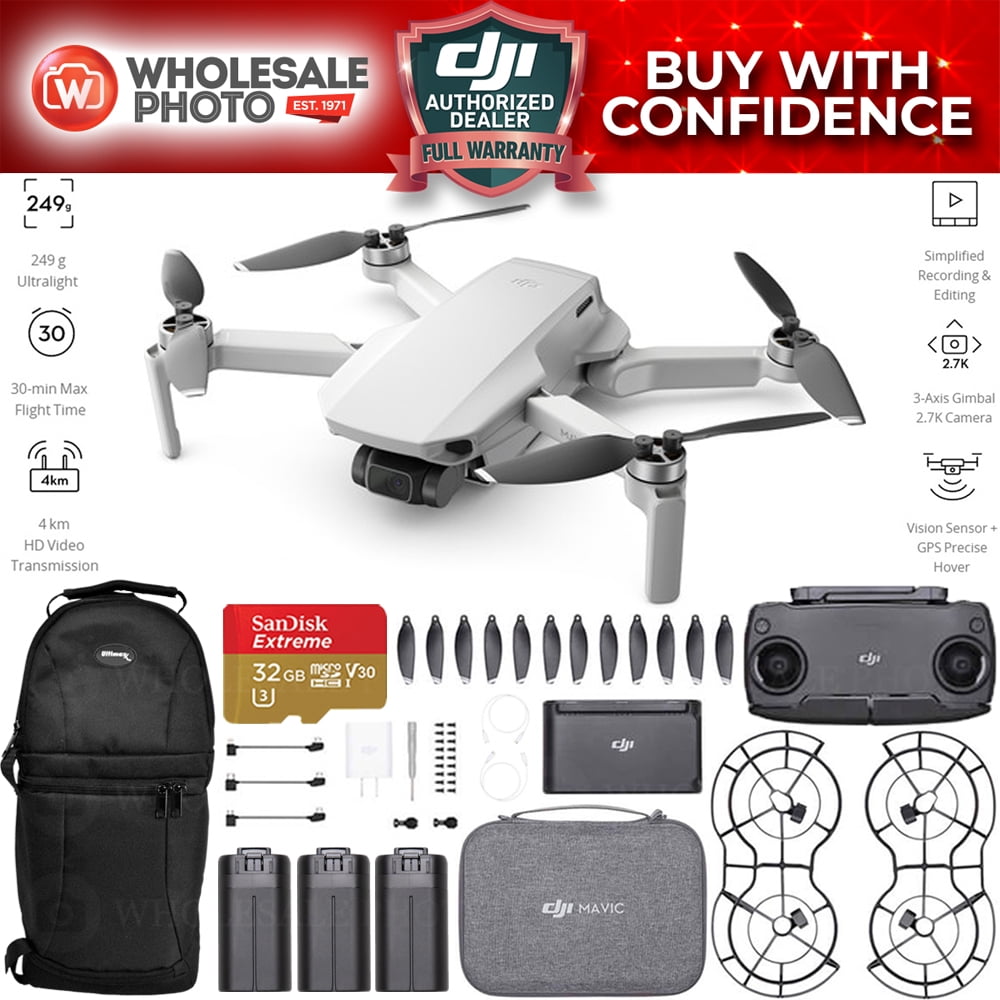 DJI Mavic Mini Fly More Combo 12MP/2.7K Camera Essential 32GB Backpack