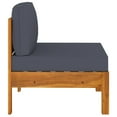 thumbnail image 4 of vidaXL Wooden Sofa Dark Grey Solid Acacia Wood Outdoor Only 24.8x24.4x23.6 in -Set of 4, 4 of 6
