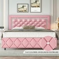 4 EVER WINNER Pink Twin Bed Frame for Kids Girls, Twin Size Bed Frame