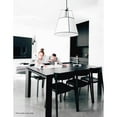 thumbnail image 3 of Dainolite Fabric Contemporary 1 Light Trapezoid Matte Black Pendant, 3 of 4