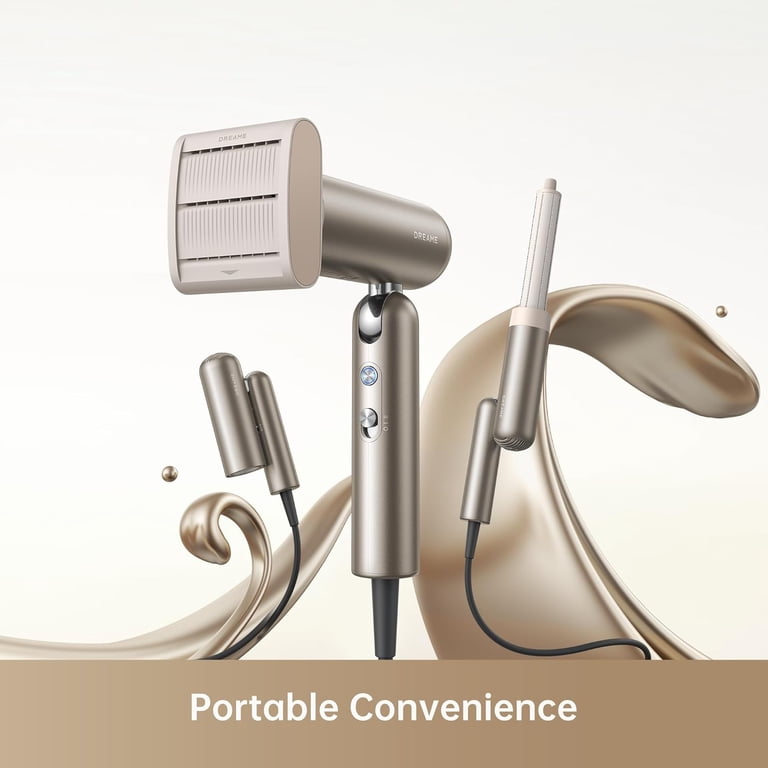 Dreame Compact Ionic Hair Dryer, Gold, 1000W, Travel-Size