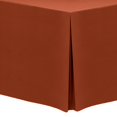 thumbnail image 1 of Ultimate Textile (3 Pack) 8 ft. Fitted Polyester Tablecloth - for 18 x 96-Inch Banquet and Folding Rectangular Tables, Burnt Orange, 1 of 3