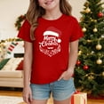thumbnail image 2 of Ulanda Toddler Boys Girls Christmas Shirt Kids Xmas Tshirt Cotton Short Sleeve Tee Top 2-7 Years (Red, 9-10Years), 2 of 5