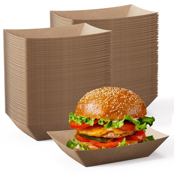 Bandejas de comida Jolly Chef, papel kraft, 1 kg, 250 unidades, desechables