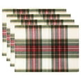 thumbnail image 1 of Fabstyles Celebration Plaid Cotton Placemats Set of 4 Christmas Machine Washable Table Mats Perfect for The Kitchen and Dining Table or Outdoor Tables, 1 of 6