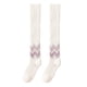 thumbnail image 1 of Calcetines hasta la para mujer, calentadores de piernas, calcetines de invierno para el suelo, forro , moda hasta el muslo Púrpura jinwen Calcetines hasta el muslo, 1 of 8