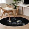 thumbnail image 6 of Round Rug 4ft Washable Circle Entryway Rugs Non Slip Area Rug Indoor Floor Carpet for Bedroom Kitchen Living Room Home Office Dining Room Nursery, 6 of 9