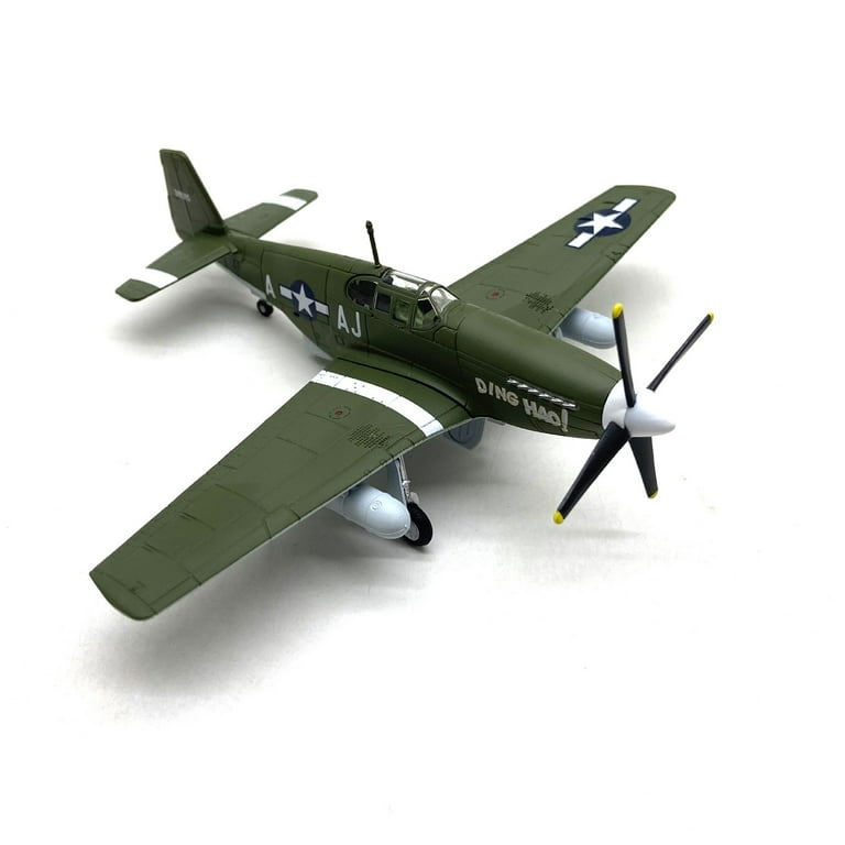Alloy WW2 P-51B Mustang Fighter Attack Plane Model 1/72 Scale