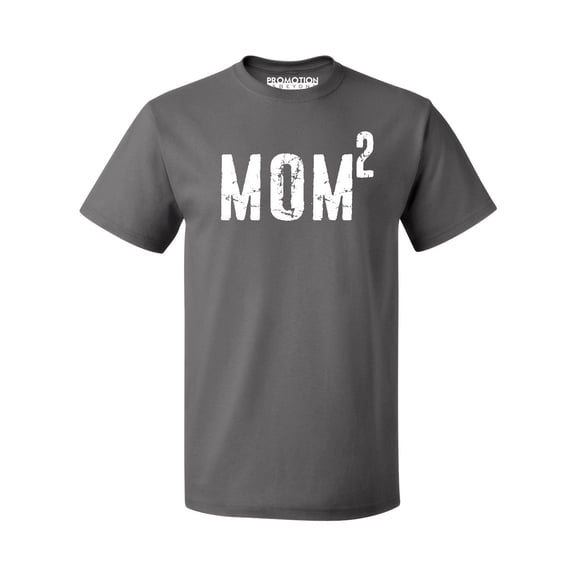 P&B Mom of 2, Mom Squared Men's T-shirt, Charcoal, 3XL