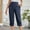 Navy, variant on Kiplyki Womens Capris Color Elastic Loose Pants Straight Wide Leg Trousers With Pocket